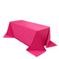 90"x132" Fuchsia Scuba Wrinkle Free Rectangular Tablecloth, Seamless Scuba Polyester Tablecloth for 6 Foot Table With Floor-Length Drop