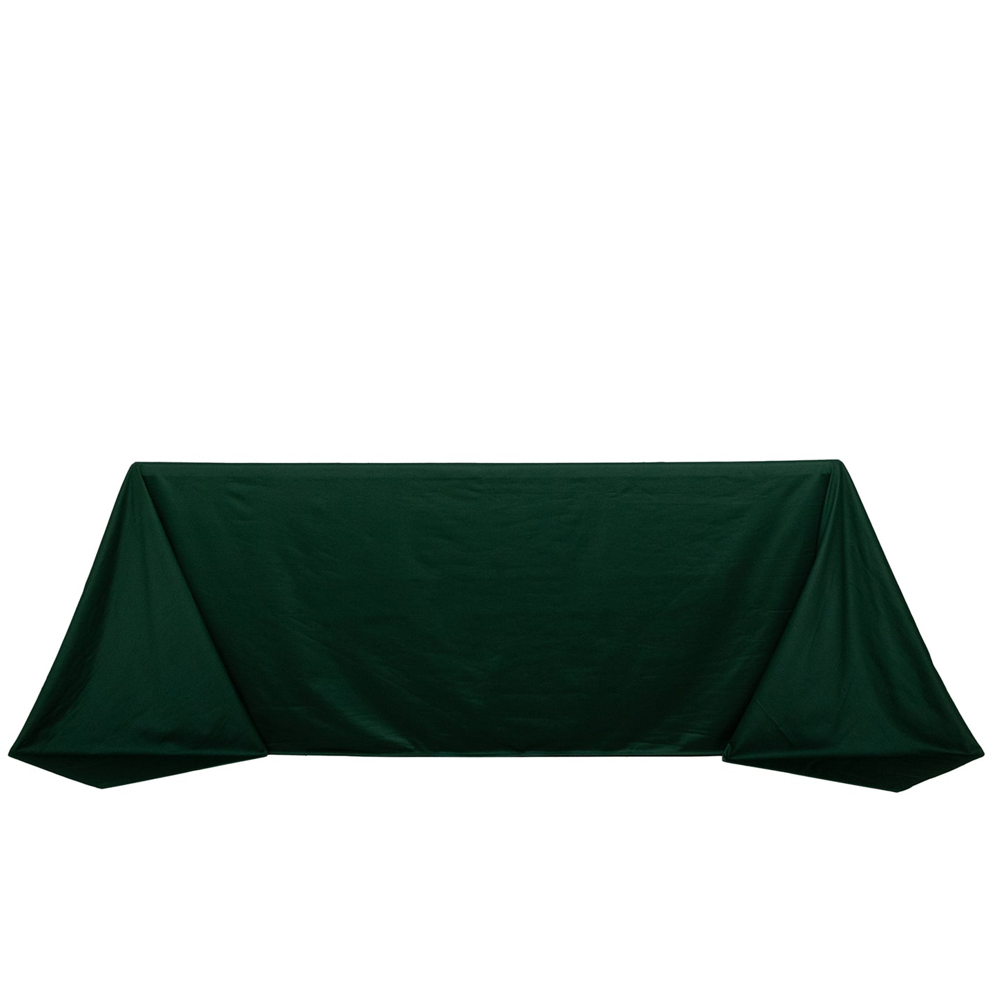 90"x132" Hunter Emerald Green Premium Scuba Wrinkle Free Rectangular Tablecloth, Seamless Scuba Polyester Tablecloth