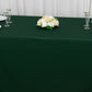 90"x132" Hunter Emerald Green Scuba Wrinkle Free Rectangular Tablecloth, Seamless Scuba Polyester Tablecloth