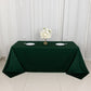 90"x132" Hunter Emerald Green Scuba Wrinkle Free Rectangular Tablecloth, Seamless Scuba Polyester Tablecloth