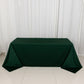 90"x132" Hunter Emerald Green Scuba Wrinkle Free Rectangular Tablecloth, Seamless Scuba Polyester Tablecloth