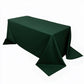 90"x132" Hunter Emerald Green Scuba Wrinkle Free Rectangular Tablecloth, Seamless Scuba Polyester Tablecloth