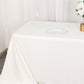 90"x132" Ivory Scuba Wrinkle Free Rectangular Tablecloth, Seamless Scuba Polyester Tablecloth