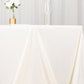 90"x132" Ivory Scuba Wrinkle Free Rectangular Tablecloth, Seamless Scuba Polyester Tablecloth