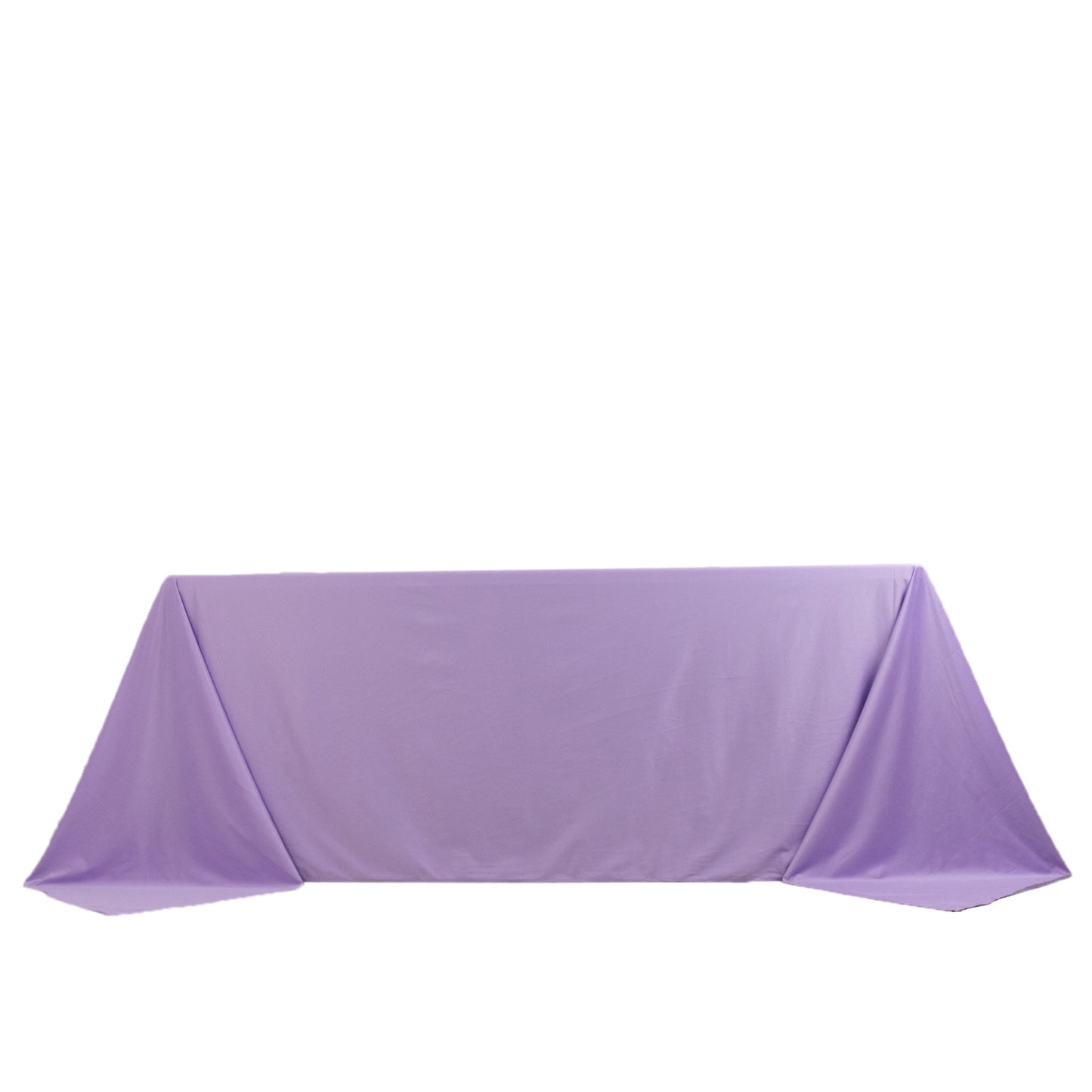 90"x132" Lavender Lilac Premium Scuba Wrinkle Free Rectangular Tablecloth, Seamless Scuba Polyester Tablecloth for 6 Foot Table With Floor-Length Drop