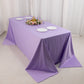 90"x132" Lavender Lilac Scuba Wrinkle Free Rectangular Tablecloth, Seamless Scuba Polyester Tablecloth for 6 Foot Table With Floor-Length Drop