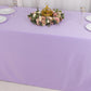 90"x132" Lavender Lilac Scuba Wrinkle Free Rectangular Tablecloth, Seamless Scuba Polyester Tablecloth for 6 Foot Table With Floor-Length Drop