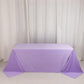 90"x132" Lavender Lilac Scuba Wrinkle Free Rectangular Tablecloth, Seamless Scuba Polyester Tablecloth for 6 Foot Table With Floor-Length Drop