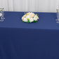 90"x132" Navy Blue Scuba Wrinkle Free Rectangular Tablecloth, Seamless Scuba Polyester Tablecloth