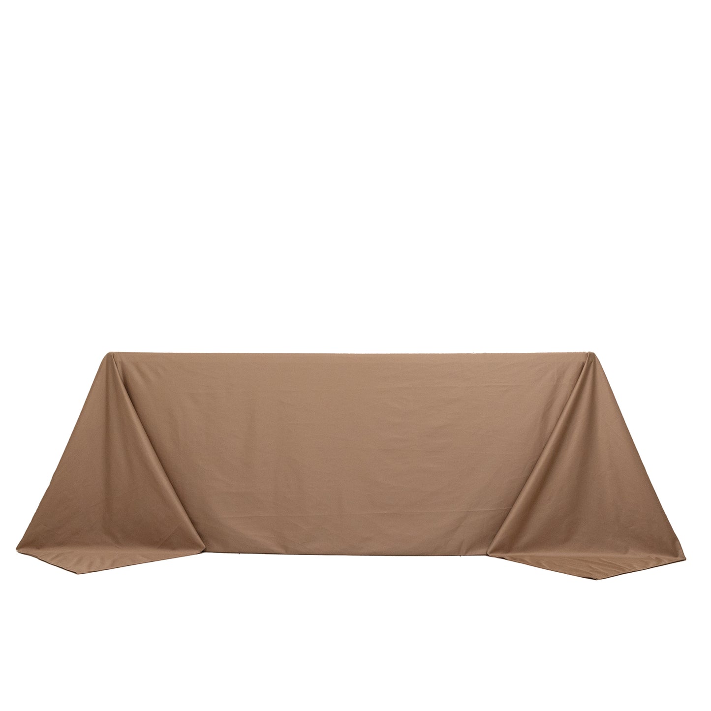 90"x132" Nude Premium Scuba Wrinkle Free Rectangular Tablecloth, Seamless Scuba Polyester Tablecloth