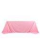 90"x132" Pink Scuba Wrinkle Free Rectangular Tablecloth, Seamless Scuba Polyester Tablecloth for 6 Foot Table With Floor-Length Drop