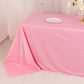 90"x132" Pink Scuba Wrinkle Free Rectangular Tablecloth, Seamless Scuba Polyester Tablecloth for 6 Foot Table With Floor-Length Drop