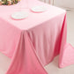 90"x132" Pink Scuba Wrinkle Free Rectangular Tablecloth, Seamless Scuba Polyester Tablecloth for 6 Foot Table With Floor-Length Drop