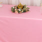 90"x132" Pink Scuba Wrinkle Free Rectangular Tablecloth, Seamless Scuba Polyester Tablecloth for 6 Foot Table With Floor-Length Drop
