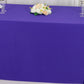 90"x132" Purple Scuba Wrinkle Free Rectangular Tablecloth, Seamless Scuba Polyester Tablecloth