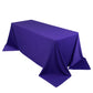 90"x132" Purple Scuba Wrinkle Free Rectangular Tablecloth, Seamless Scuba Polyester Tablecloth