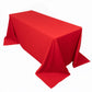 90"x132" Red Scuba Wrinkle Free Rectangular Tablecloth, Seamless Scuba Polyester Tablecloth