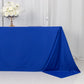 90"x132" Royal Blue Scuba Wrinkle Free Rectangular Tablecloth, Seamless Scuba Polyester Tablecloth