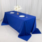 90"x132" Royal Blue Scuba Wrinkle Free Rectangular Tablecloth, Seamless Scuba Polyester Tablecloth