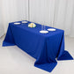90"x132" Royal Blue Scuba Wrinkle Free Rectangular Tablecloth, Seamless Scuba Polyester Tablecloth