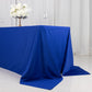 90"x132" Royal Blue Scuba Wrinkle Free Rectangular Tablecloth, Seamless Scuba Polyester Tablecloth