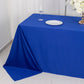 90"x132" Royal Blue Scuba Wrinkle Free Rectangular Tablecloth, Seamless Scuba Polyester Tablecloth