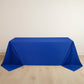 90"x132" Royal Blue Scuba Wrinkle Free Rectangular Tablecloth, Seamless Scuba Polyester Tablecloth