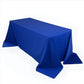 90"x132" Royal Blue Scuba Wrinkle Free Rectangular Tablecloth, Seamless Scuba Polyester Tablecloth