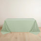90"x132" Sage Green Scuba Wrinkle Free Rectangular Tablecloth, Seamless Scuba Polyester Tablecloth