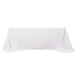 90"x132" White Scuba Wrinkle Free Rectangular Tablecloth, Seamless Scuba Polyester Tablecloth