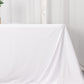 90"x132" White Scuba Wrinkle Free Rectangular Tablecloth, Seamless Scuba Polyester Tablecloth