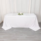 90"x132" White Scuba Wrinkle Free Rectangular Tablecloth, Seamless Scuba Polyester Tablecloth