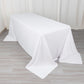 90"x132" White Scuba Wrinkle Free Rectangular Tablecloth, Seamless Scuba Polyester Tablecloth