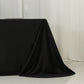 Scuba Rectangular 90"x156" Tablecloth Black with Rounded Corners – Seamless, Wrinkle Free & Stain Resistant Table Cover