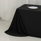 Scuba Rectangular 90"x156" Tablecloth Black with Rounded Corners – Seamless, Wrinkle Free & Stain Resistant Table Cover