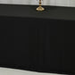 Scuba Rectangular 90"x156" Tablecloth Black with Rounded Corners – Seamless, Wrinkle Free & Stain Resistant Table Cover