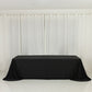 Scuba Rectangular 90"x156" Tablecloth Black with Rounded Corners – Seamless, Wrinkle Free & Stain Resistant Table Cover