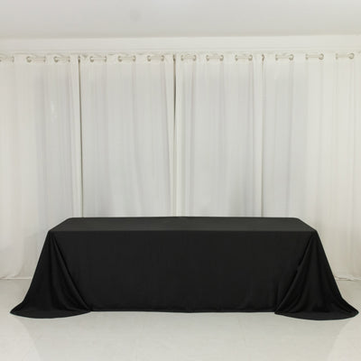 Black Scuba Rounded Corner Rectangular Tablecloth 90"x156"