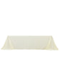 Scuba Rectangular 90"x156" Tablecloth Ivory with Rounded Corners – Seamless, Wrinkle Free & Stain Resistant Table Cover