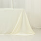 Scuba Rectangular 90"x156" Tablecloth Ivory with Rounded Corners – Seamless, Wrinkle Free & Stain Resistant Table Cover