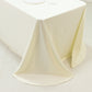 Scuba Rectangular 90"x156" Tablecloth Ivory with Rounded Corners – Seamless, Wrinkle Free & Stain Resistant Table Cover