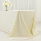 Scuba Rectangular 90"x156" Tablecloth Ivory with Rounded Corners – Seamless, Wrinkle Free & Stain Resistant Table Cover