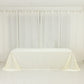 Scuba Rectangular 90"x156" Tablecloth Ivory with Rounded Corners – Seamless, Wrinkle Free & Stain Resistant Table Cover