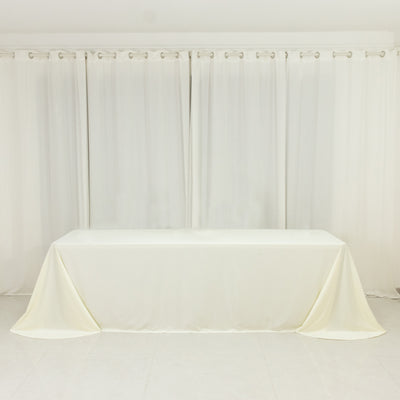 Ivory Scuba Rounded Corner Rectangular Tablecloth 90"x156"