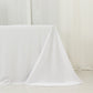 Scuba Rectangular 90"x156" Tablecloth White with Rounded Corners – Seamless, Wrinkle Free & Stain Resistant Table Cover