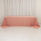 90"x156" Dusty Rose Scuba Wrinkle Free Rectangular Tablecloth, Seamless Scuba Polyester Tablecloth for 8 Foot Table With Floor-Length Drop