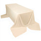 90"x156" Beige Scuba Wrinkle Free Rectangular Tablecloth, Seamless Scuba Polyester Tablecloth
