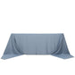 90"x156" Dusty Blue Scuba Wrinkle Free Rectangular Tablecloth, Seamless Scuba Polyester Tablecloth