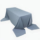 90"x156" Dusty Blue Scuba Wrinkle Free Rectangular Tablecloth, Seamless Scuba Polyester Tablecloth