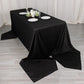 90"x156" Black Scuba Wrinkle Free Rectangular Tablecloth, Seamless Scuba Polyester Tablecloth